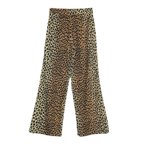 Pantalon flare léopard en coton