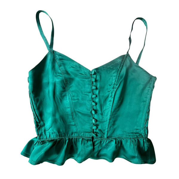 bustier satin vert galeries lafayette Elephant Paris Vintage