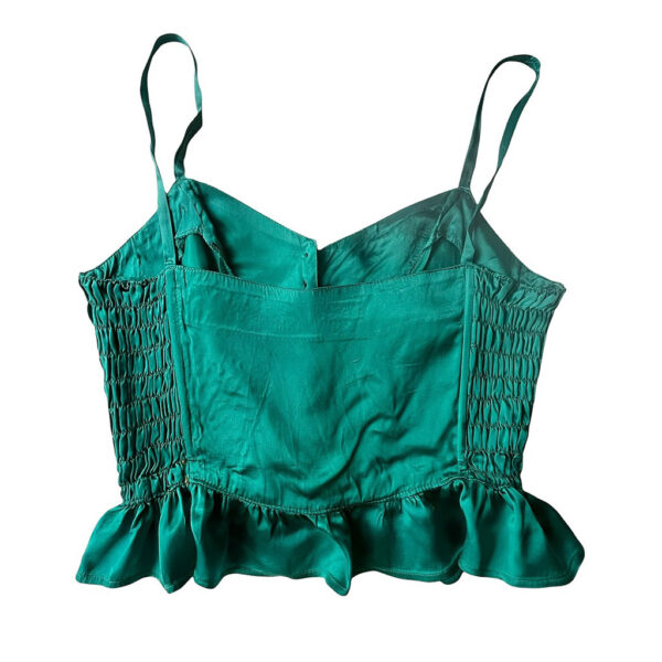 bustier satin vert galeries lafayette Elephant Paris Vintage