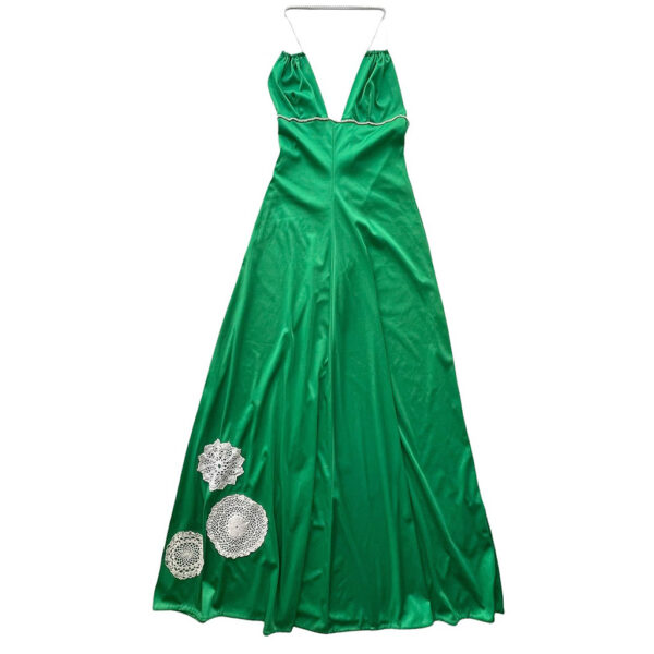 robe longue de soiree verte