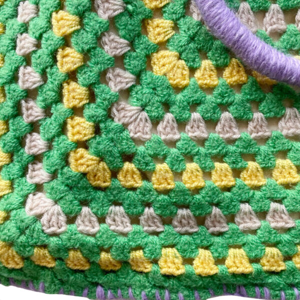 Grand sac crochet grany vert
