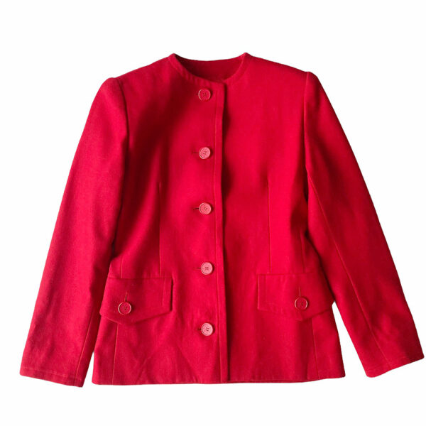 veste rouge drap de laine givenchy