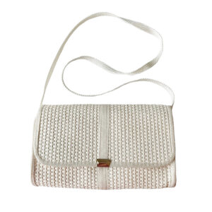 sac bandouliere paille blanc vintage