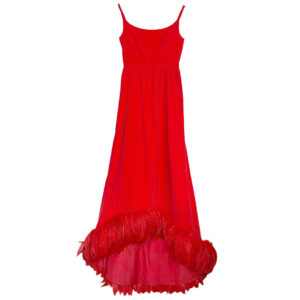 robe longue velours et plumes l'empereur vintage