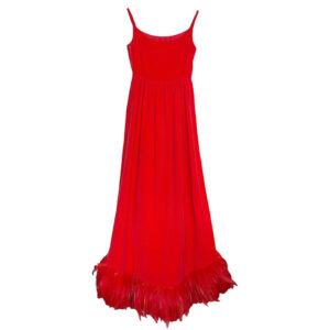 robe longue velours et plumes l'empereur vintage