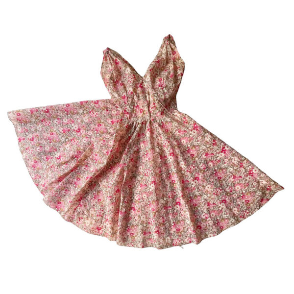 robe nylon fleurs pastel vintage 60s