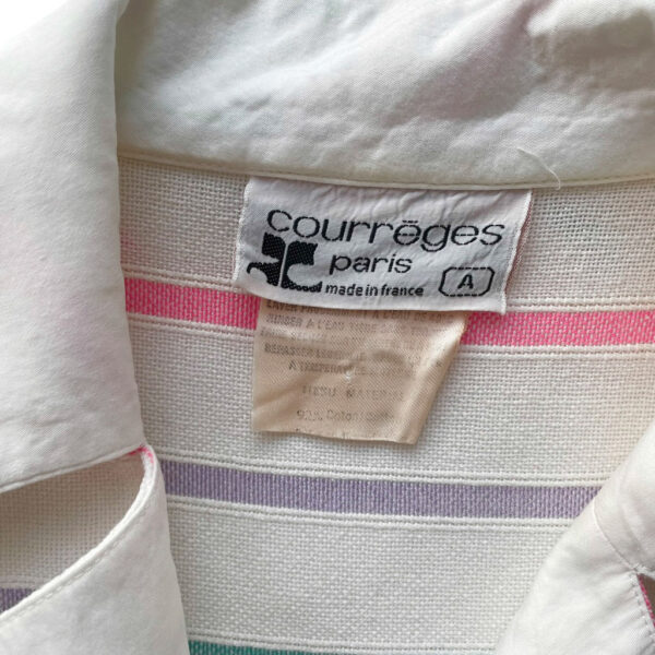 robe courreges rayee pastel vintage