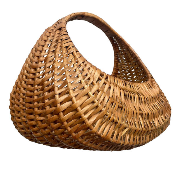 panier demi lune osier vintage