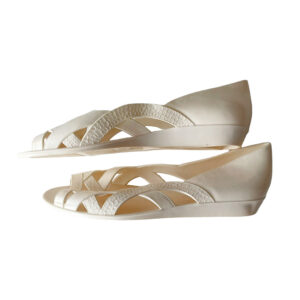 ballerines plastic blanches vintages, vintage vinyl shoes