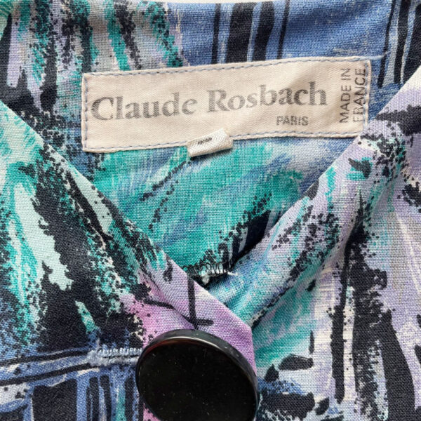 robe vintage coton imprimee claude rosbach vintage printed cotton dress
