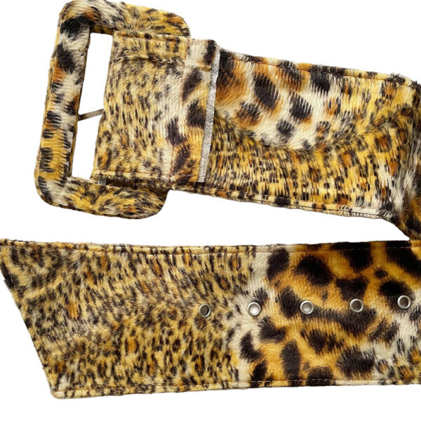 large ceinture leopard cloutee vintage