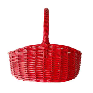 panier osier rouge vintage