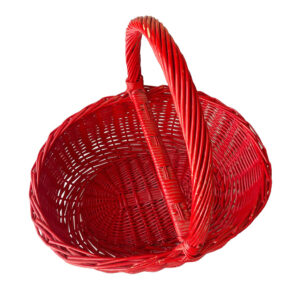 panier osier rouge vintage