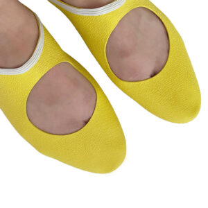 ballerines vintage jaunes caoutchouc florine