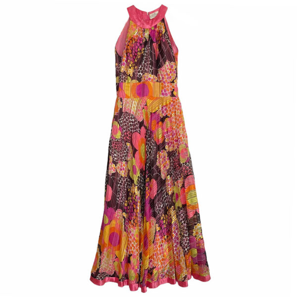 robe longue à fleurs tricnic 70s