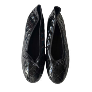 ballerines noires vernies matelassees andre