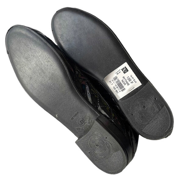 ballerines noires vernies matelassees andre