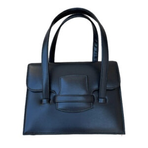 sac a main noir vinyl vintage 70s