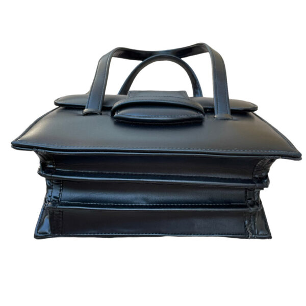 sac a main noir vinyl vintage 70s