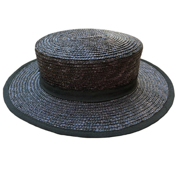chapeau en paille noir vintage