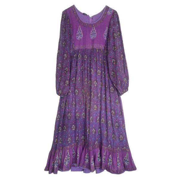 robe boheme violette en coton