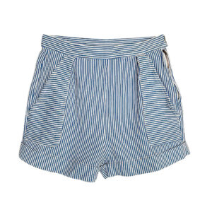 short a rayures bleu ciel vintage 50s