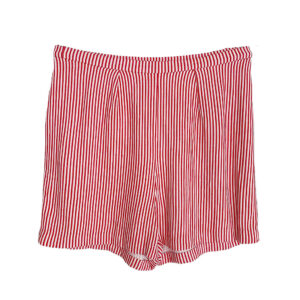 short vintage coton à rayures rouges 50s