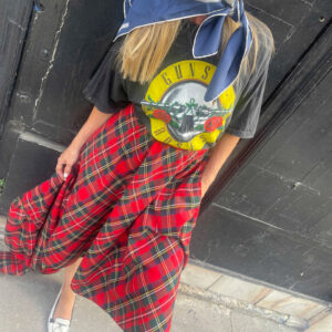 ensemble jupe tartan rouge vintage elephant future