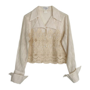 chemise le garage dentelle beige vintage elephant future