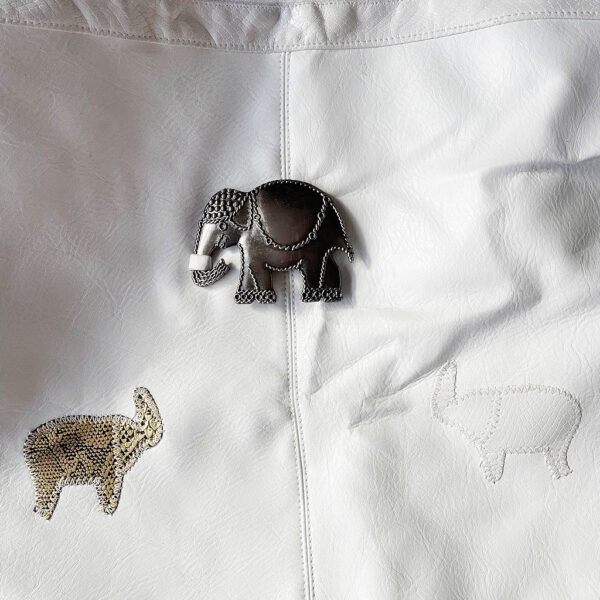 sac vinyl blanc elephant vintage elephant future