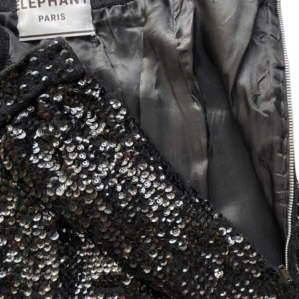 flare lainage sequins noir elephant future couture