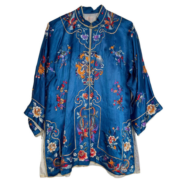Kimono en soie chinois ancien Elephant Paris vintage