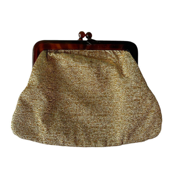 sac pochette en lurex or vintage elephant future