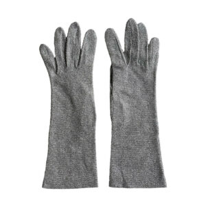 gants en lurex argent vintage elephant future