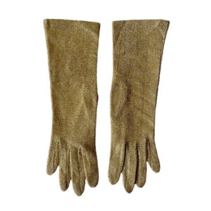 gants en lurex doré vintage elephant future