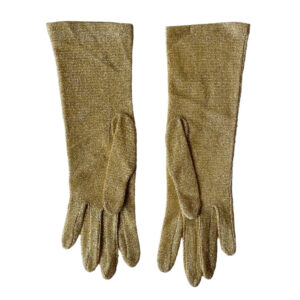 gants en lurex doré vintage elephant future