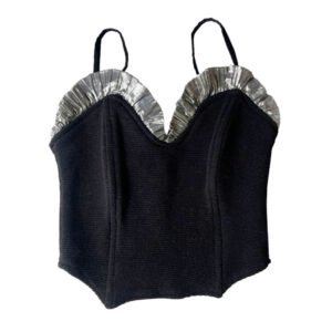 Bustier noir et argent vintage Elephant Paris Vintage