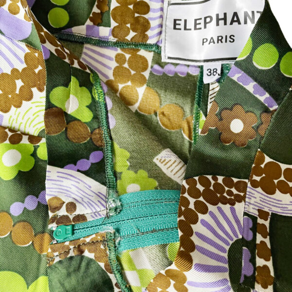 flare elephant butterfly en satin imprimé elephant future couture