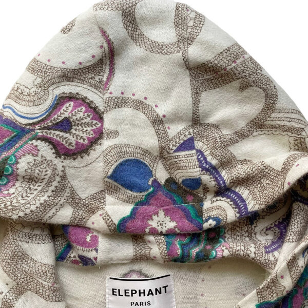Manteau trapèze en angora imprimé Elephant Paris
