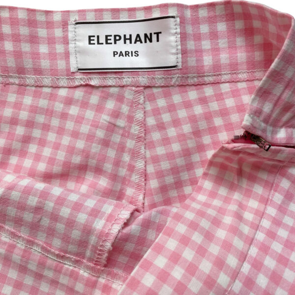Flare coton vichy rose Elephant Paris