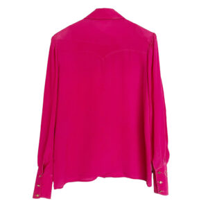 Blouse brodée fuchsia Elephant Paris vintage