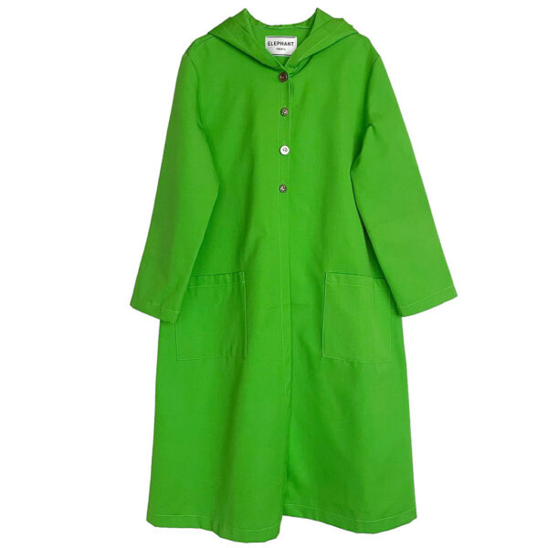 Manteau vert pomme en coton Elephant Paris couture