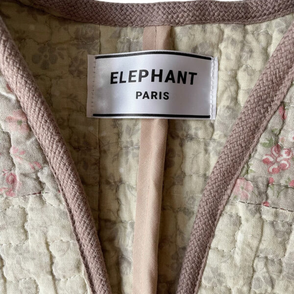 Mini gilet matelassé boutis pastel Elephant Paris