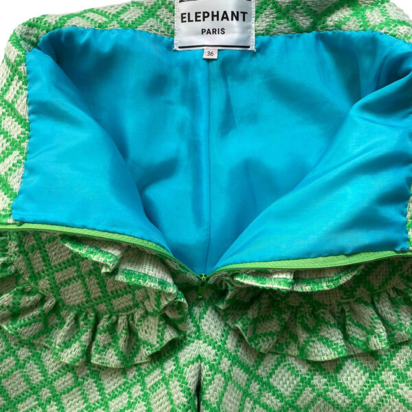 Flare Elephant Butterfly tweed vert Elephant Paris couture
