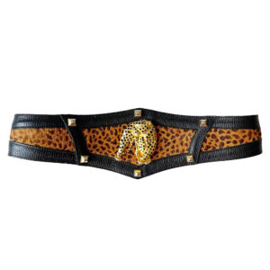 Ceinture léopard Christian Sandjaro Elephant Paris vintage