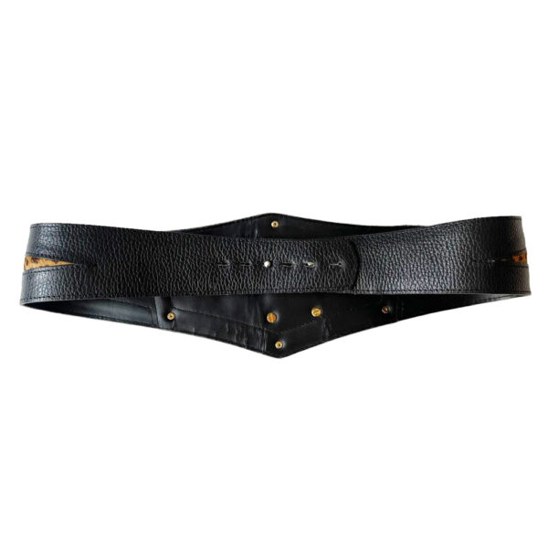 Ceinture léopard Christian Sandjaro Elephant Paris vintage