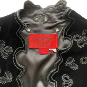 Ungaro robe gilet velours de soie ajourée Elephant Paris vintage