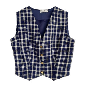 Gilet tartan Franck et Fils Elephant Paris vintage