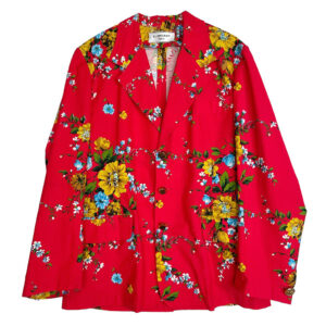 Veste costume homme rouge à fleurs Elephant Paris Couture