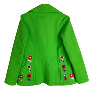 Veste vert pomme brodée Elephant Paris Couture